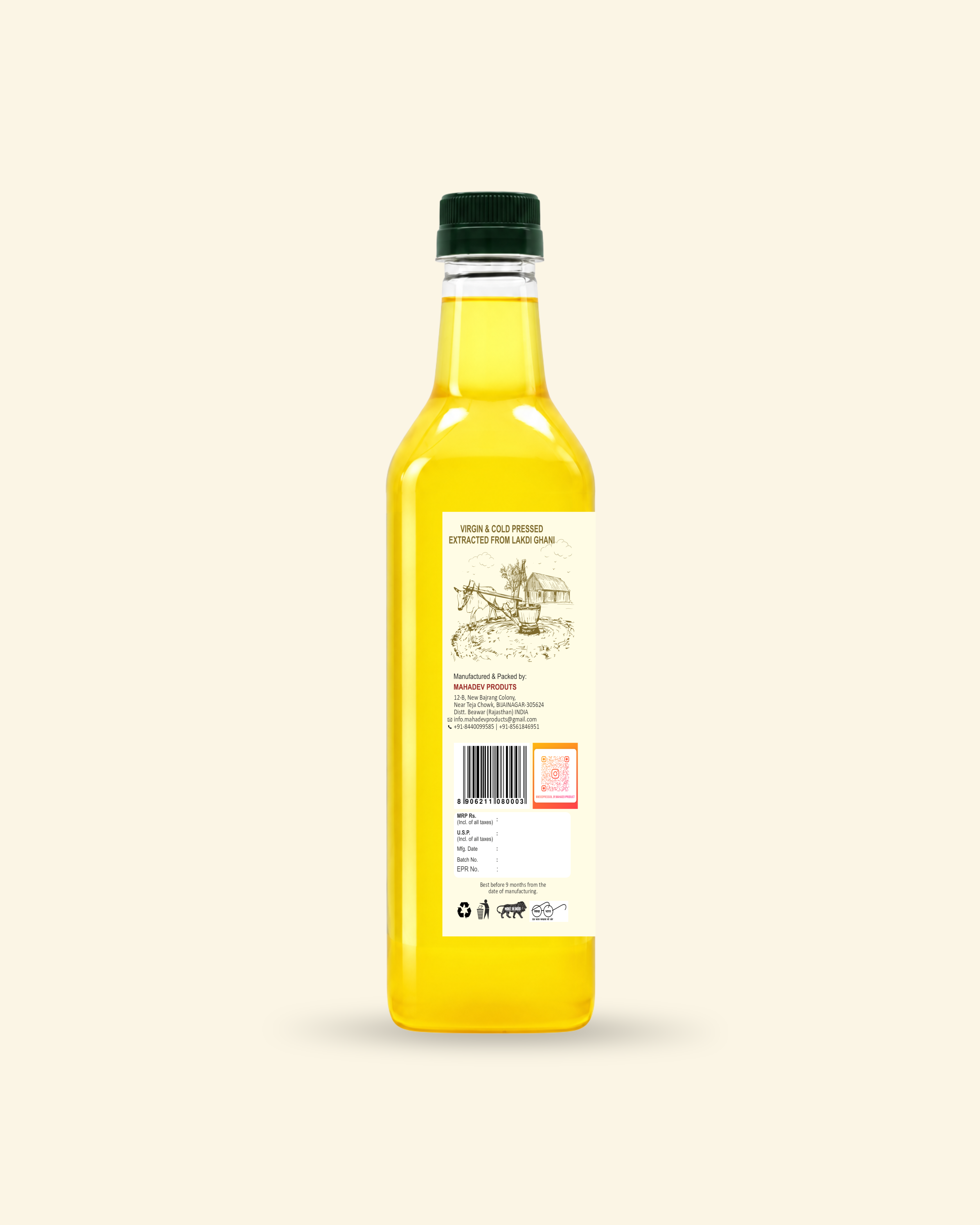 Wood Pressed Groundnut Oil-1L