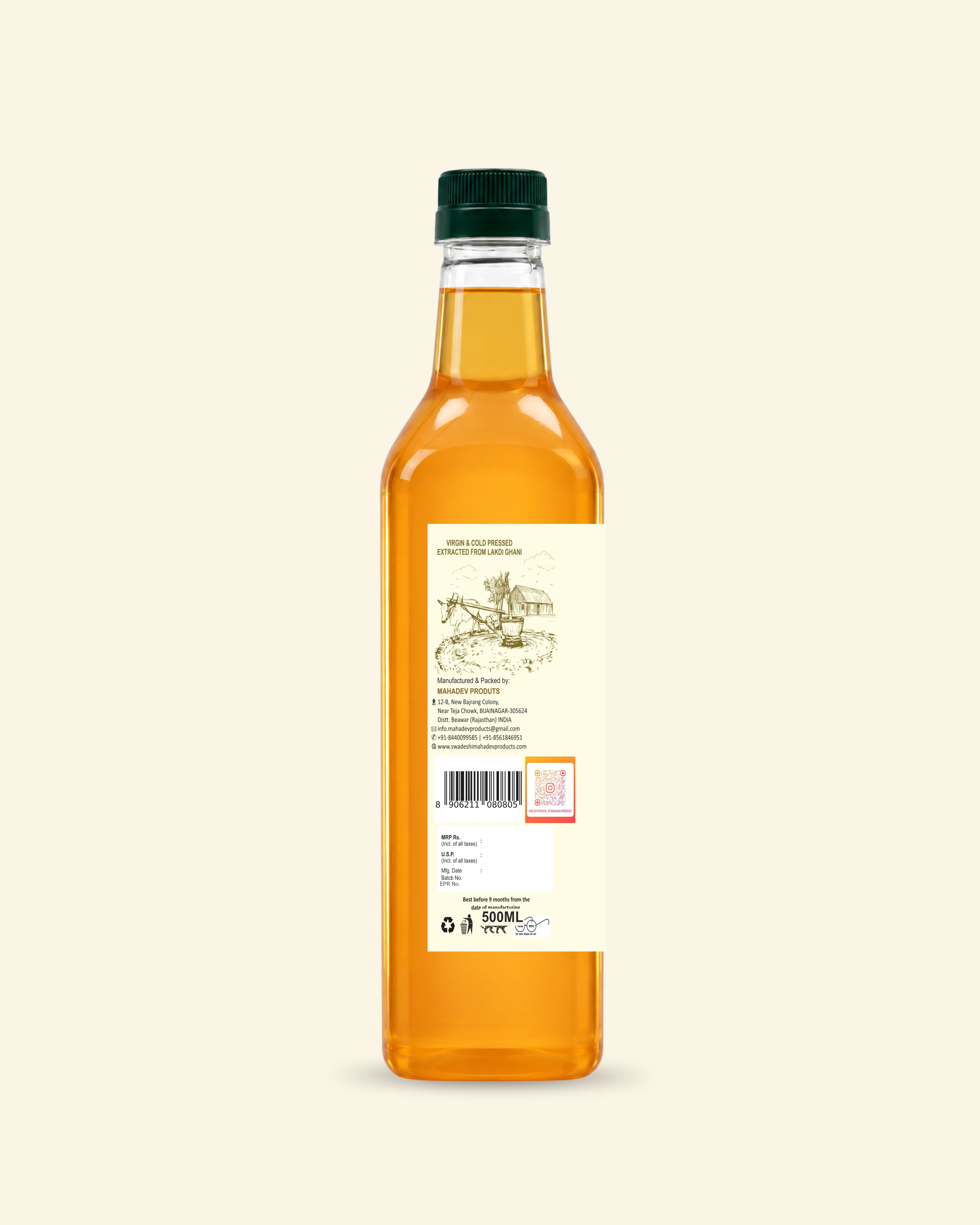 Black Sesame Cold Pressed oil 500 ml