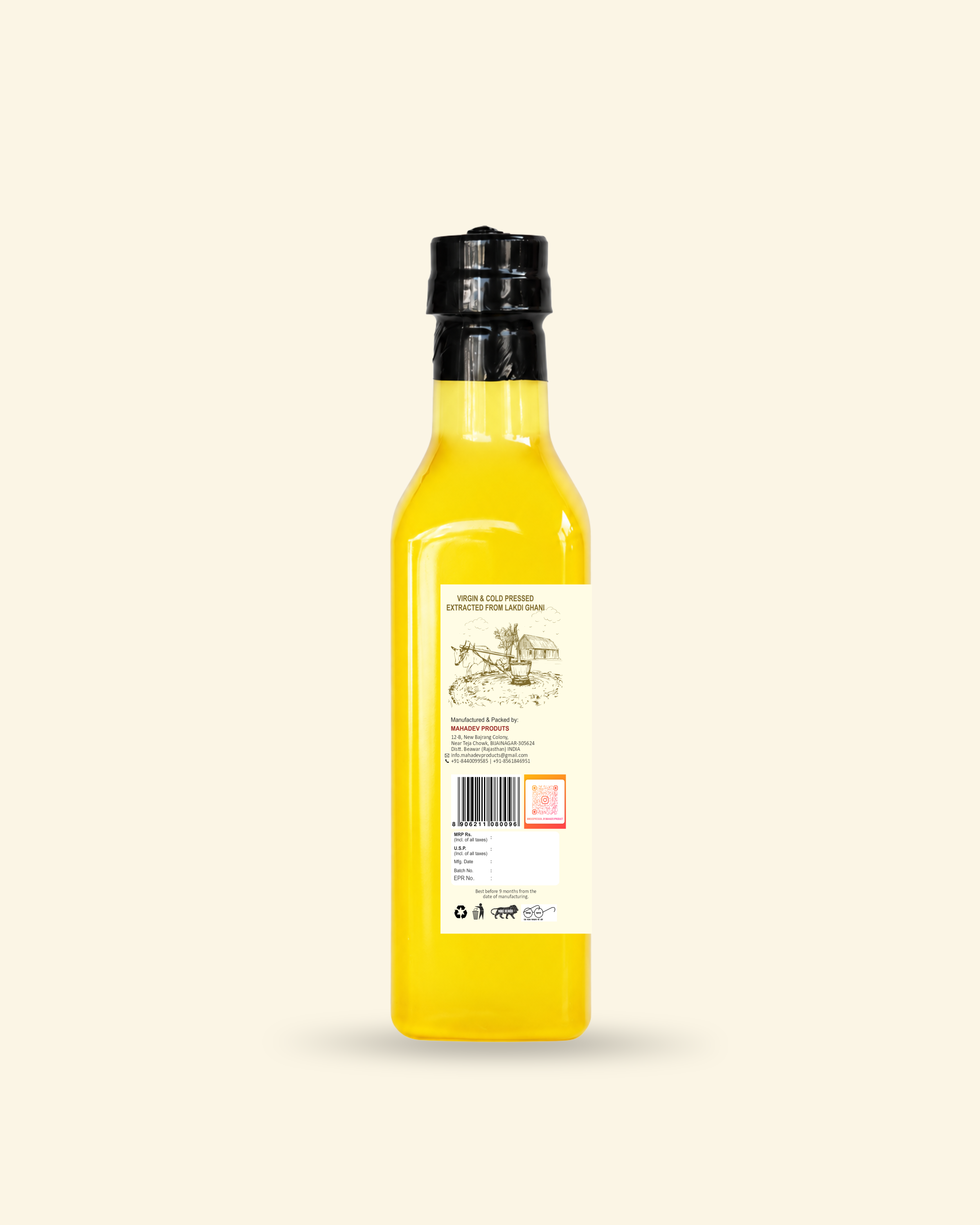 Wood Pressed Groundnut Oil-500ml