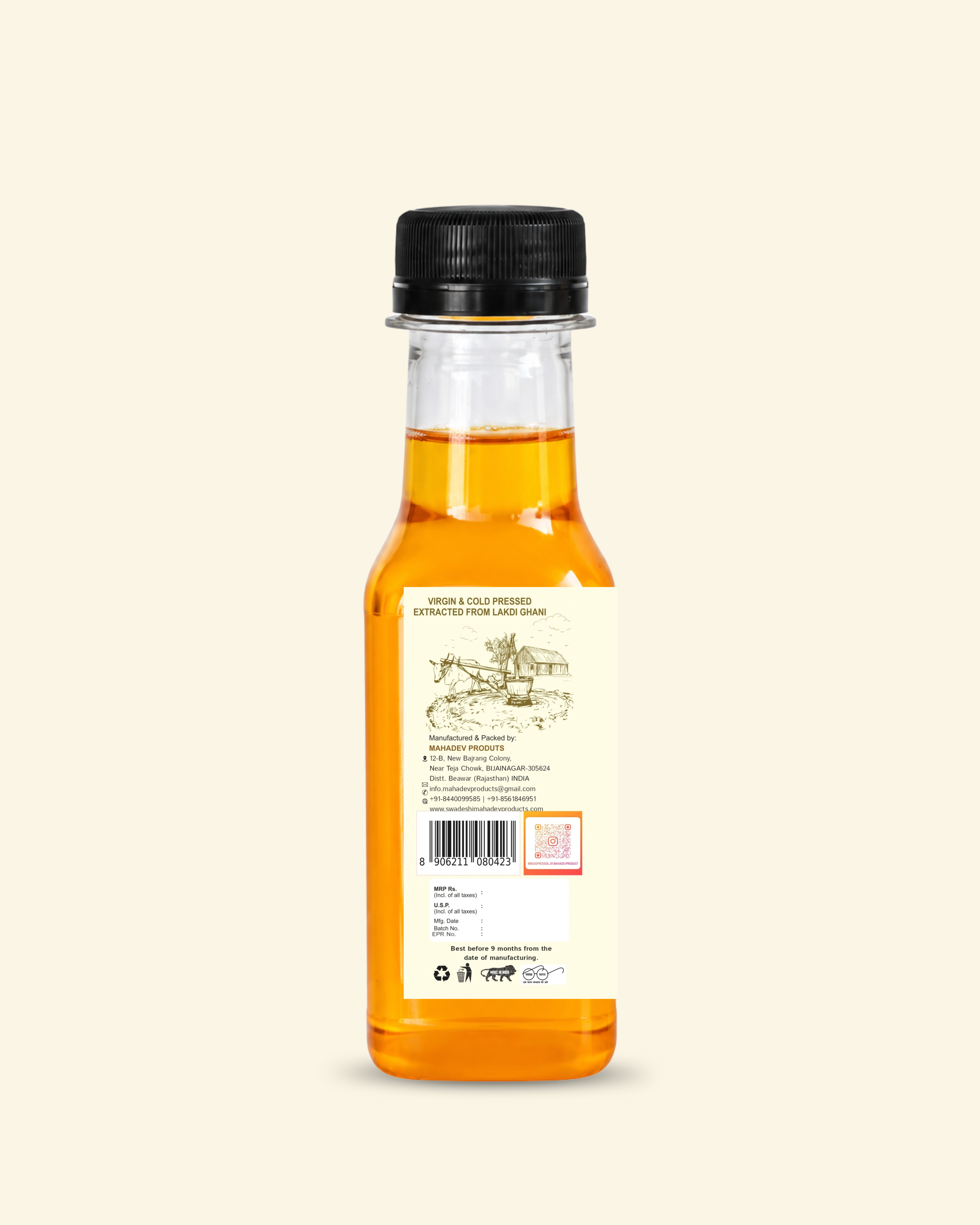 Wood-pressed Flaxseed Oil