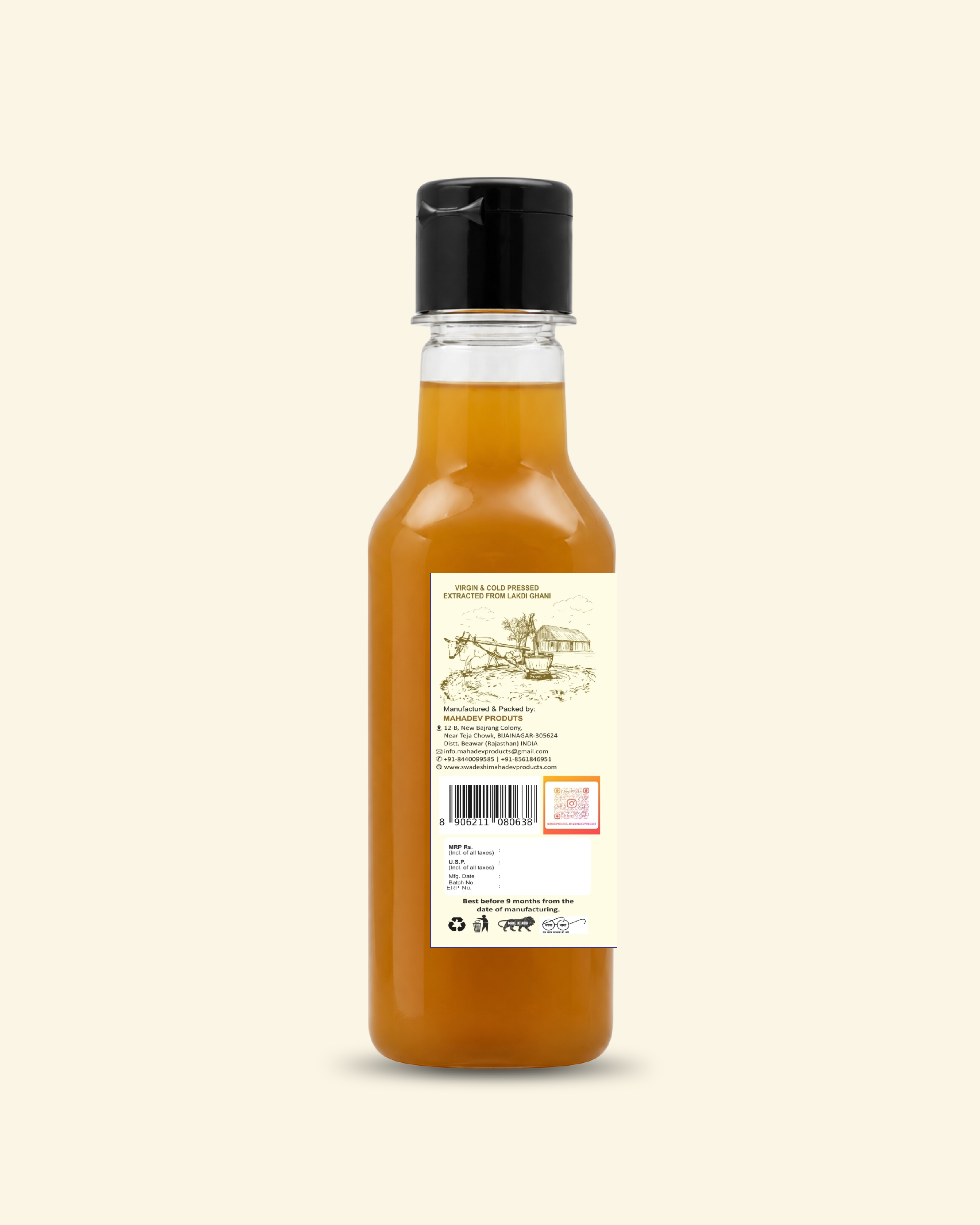 Wood Pressed Castor Oil-250ml