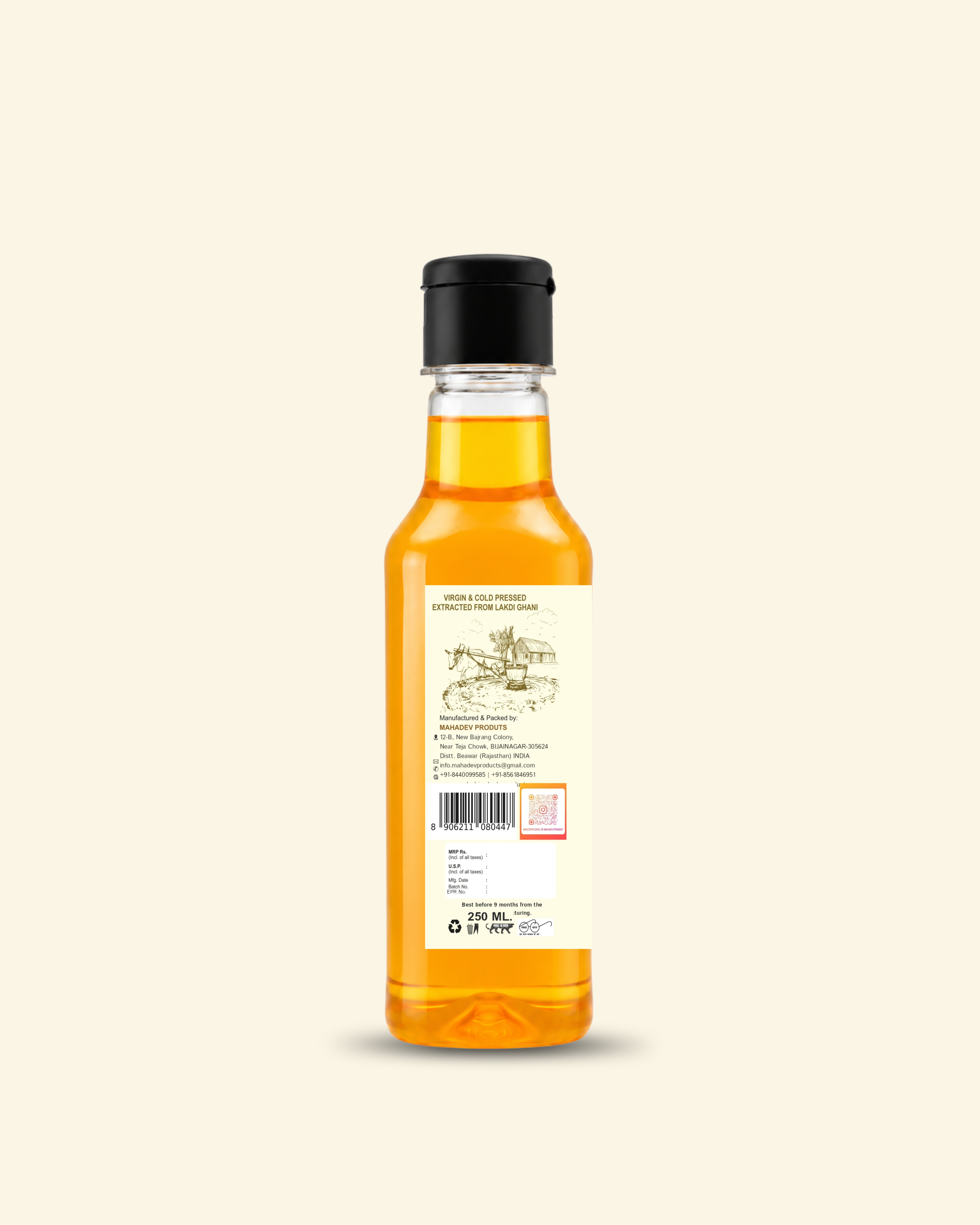 Wood-pressed Flaxseed Oil
