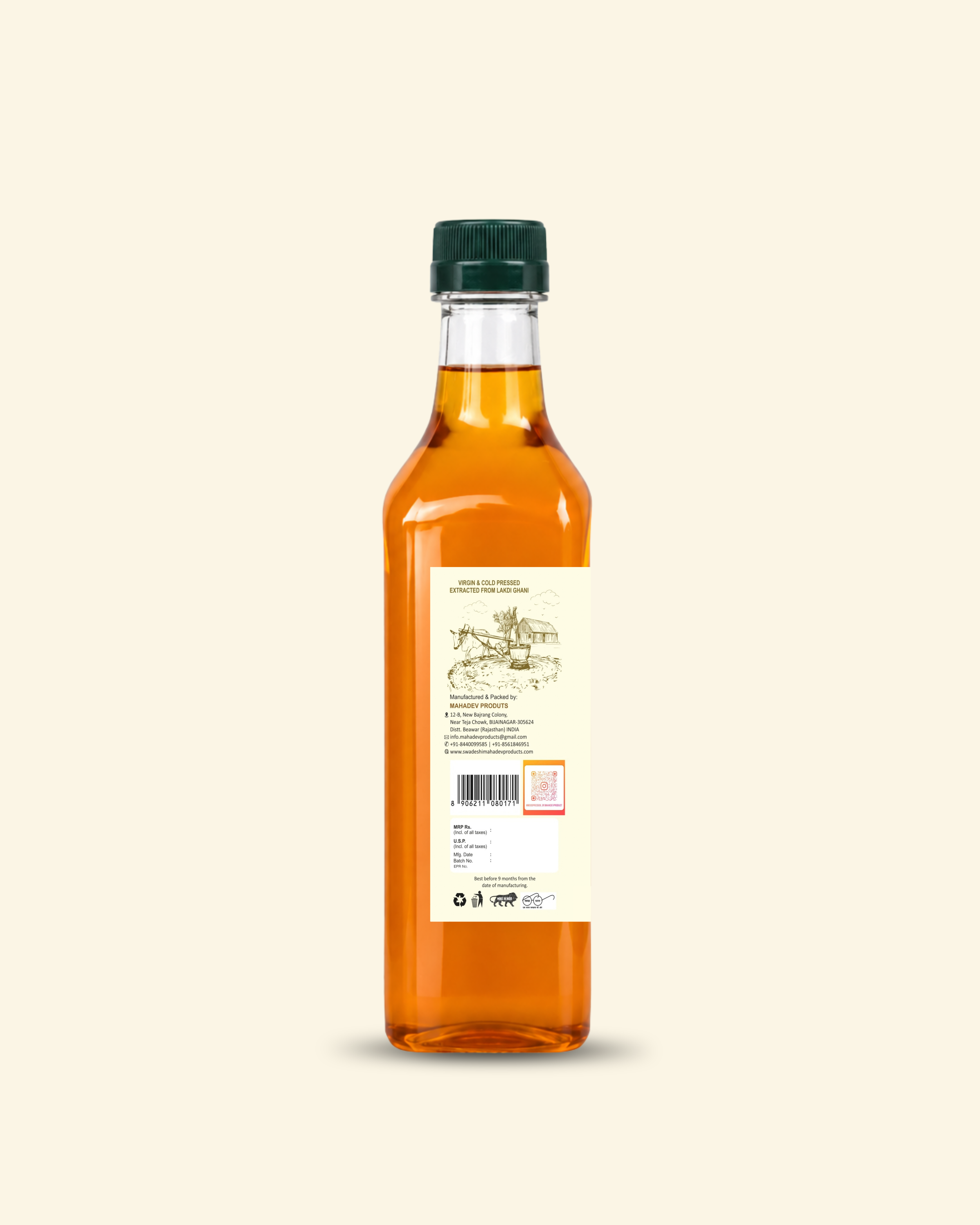 Wood Pressed Yellow mustard oil-500 ml