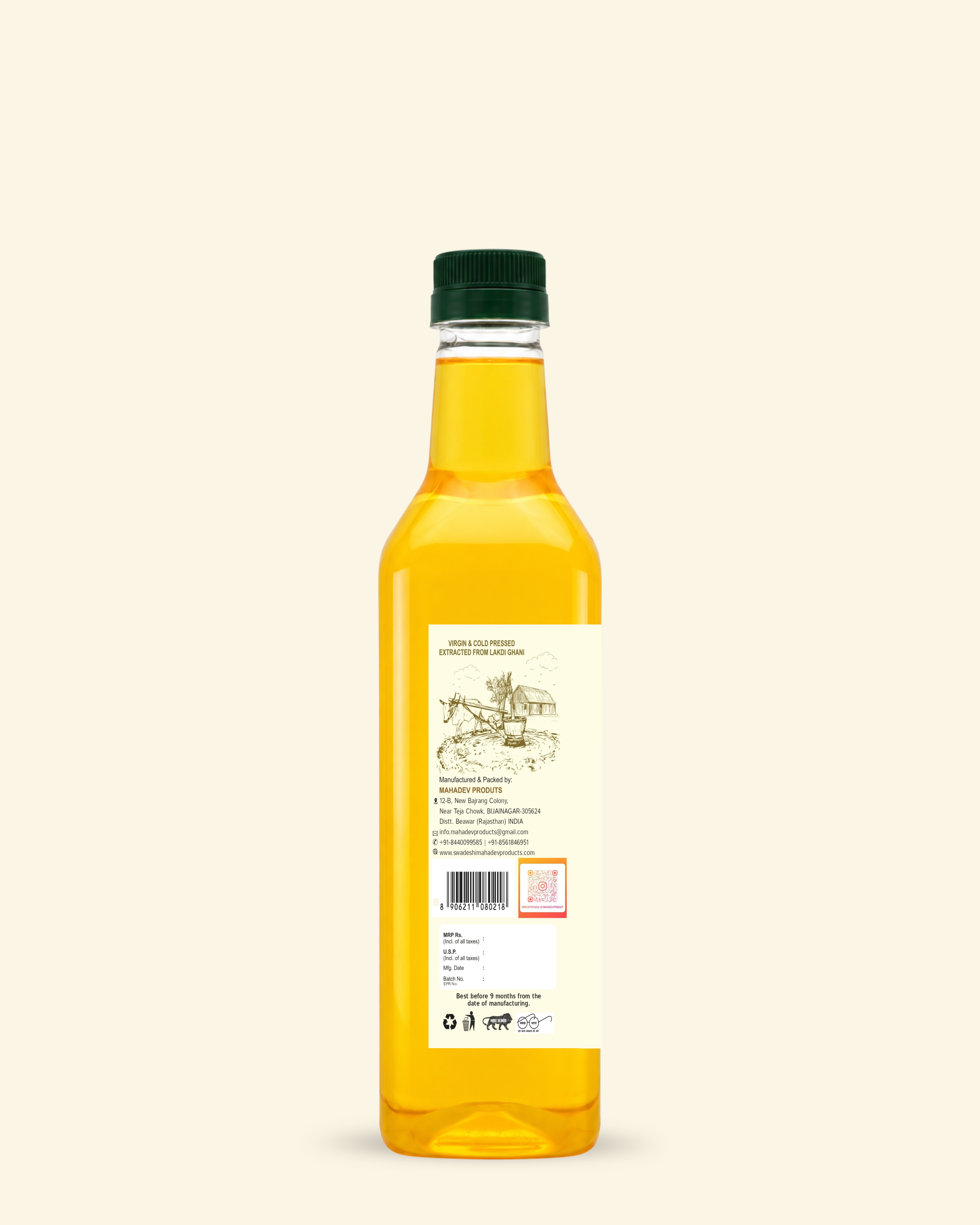 Sunflower wood pressed oil 500ml