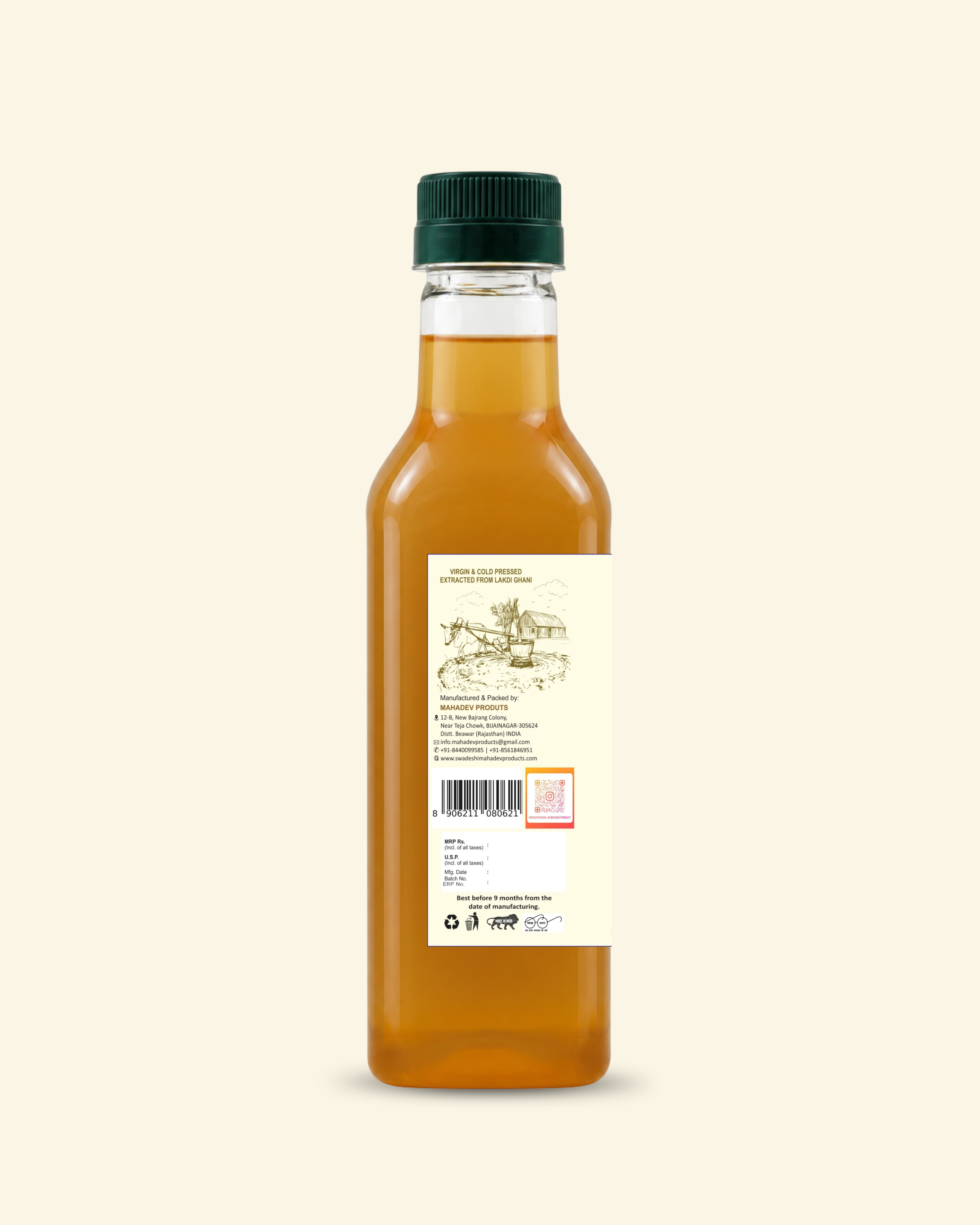 Wood Pressed Castor Oil-500ml