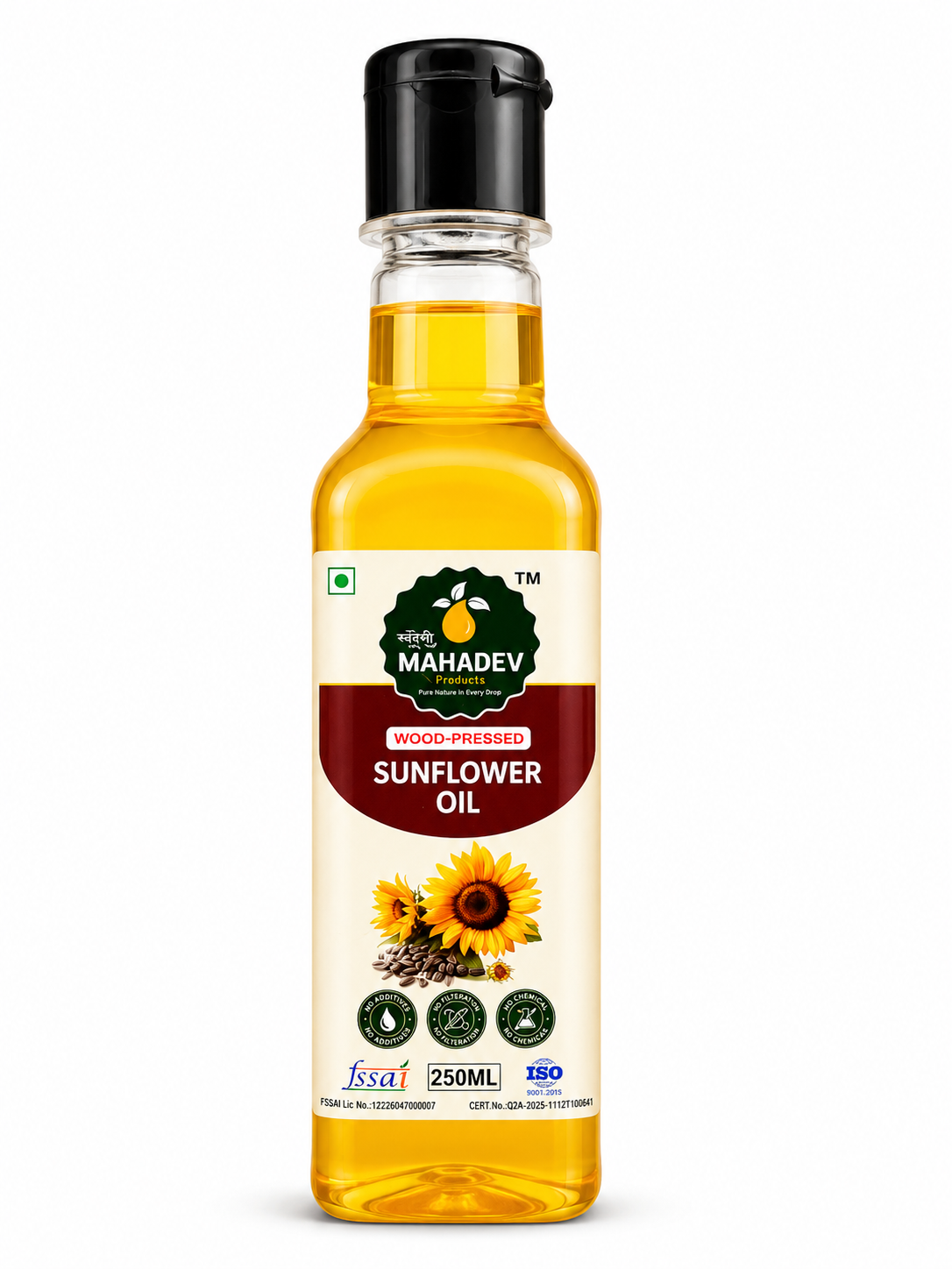 Wood-Pressed Sunflower Oil – 250ml