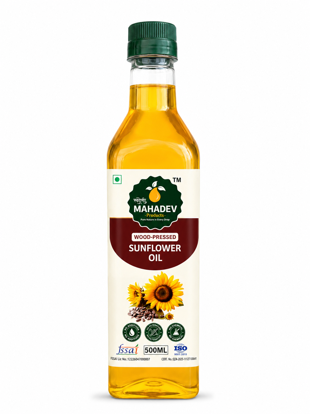 Wood-Pressed Sunflower Oil – 500ml