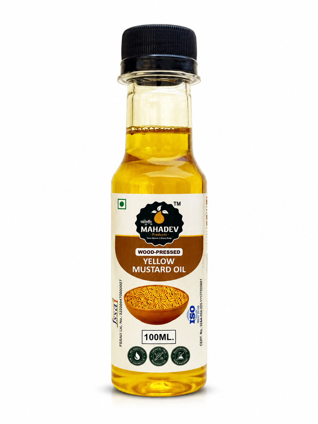 Wood-Pressed Yellow Mustard Oil – 100 ml