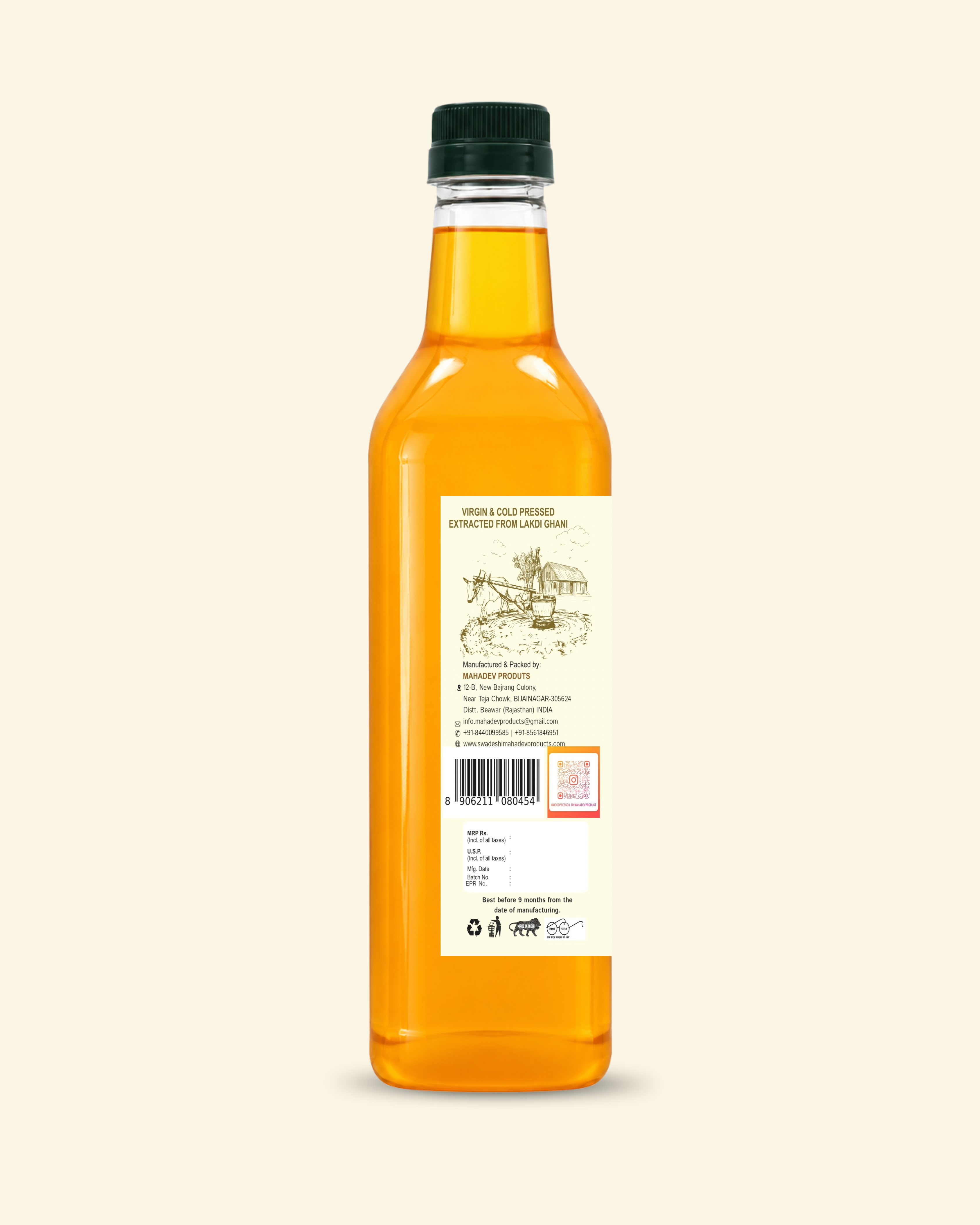 Wood-pressed Flaxseed Oil