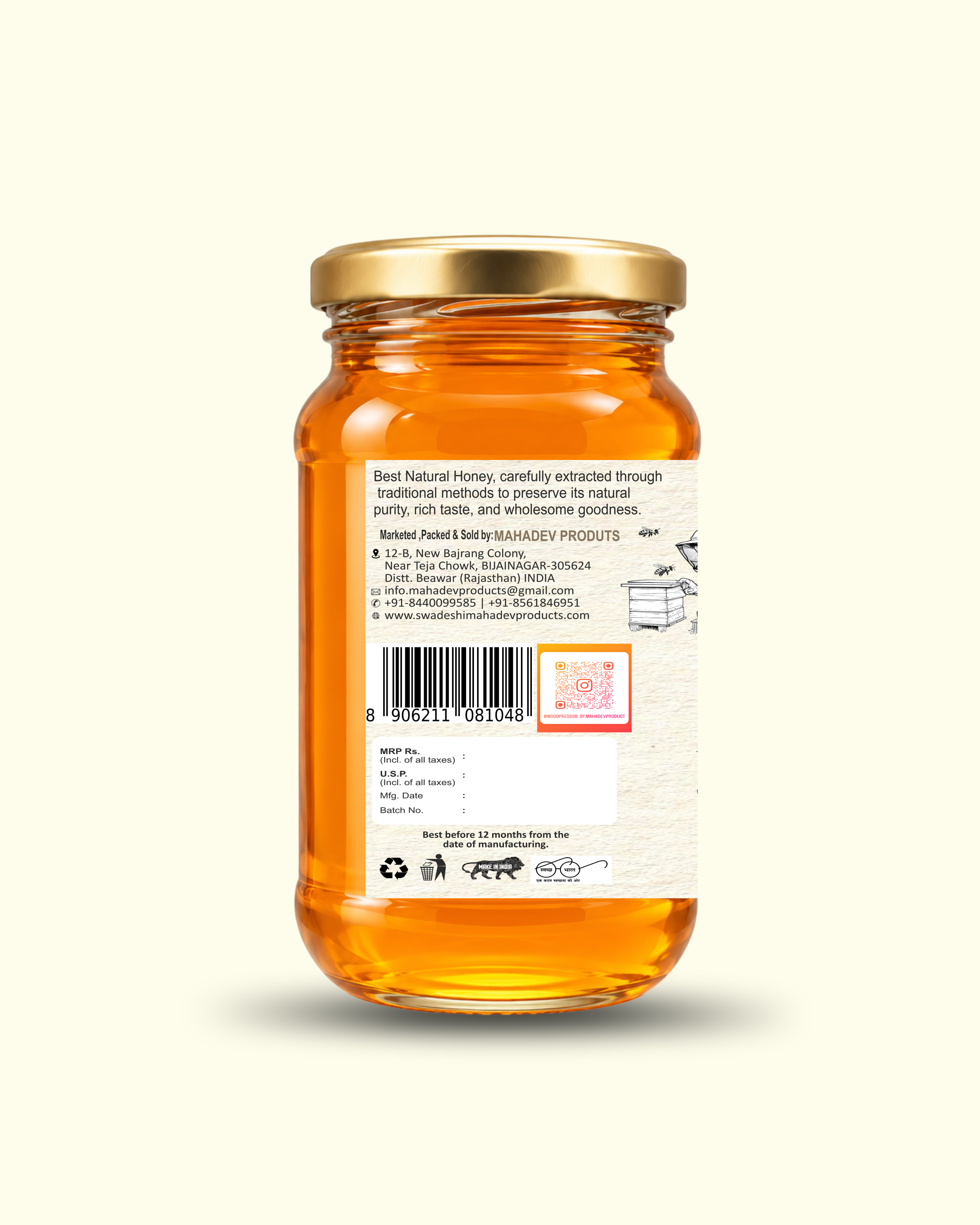 Van Tulsi Raw Honey 1kg
