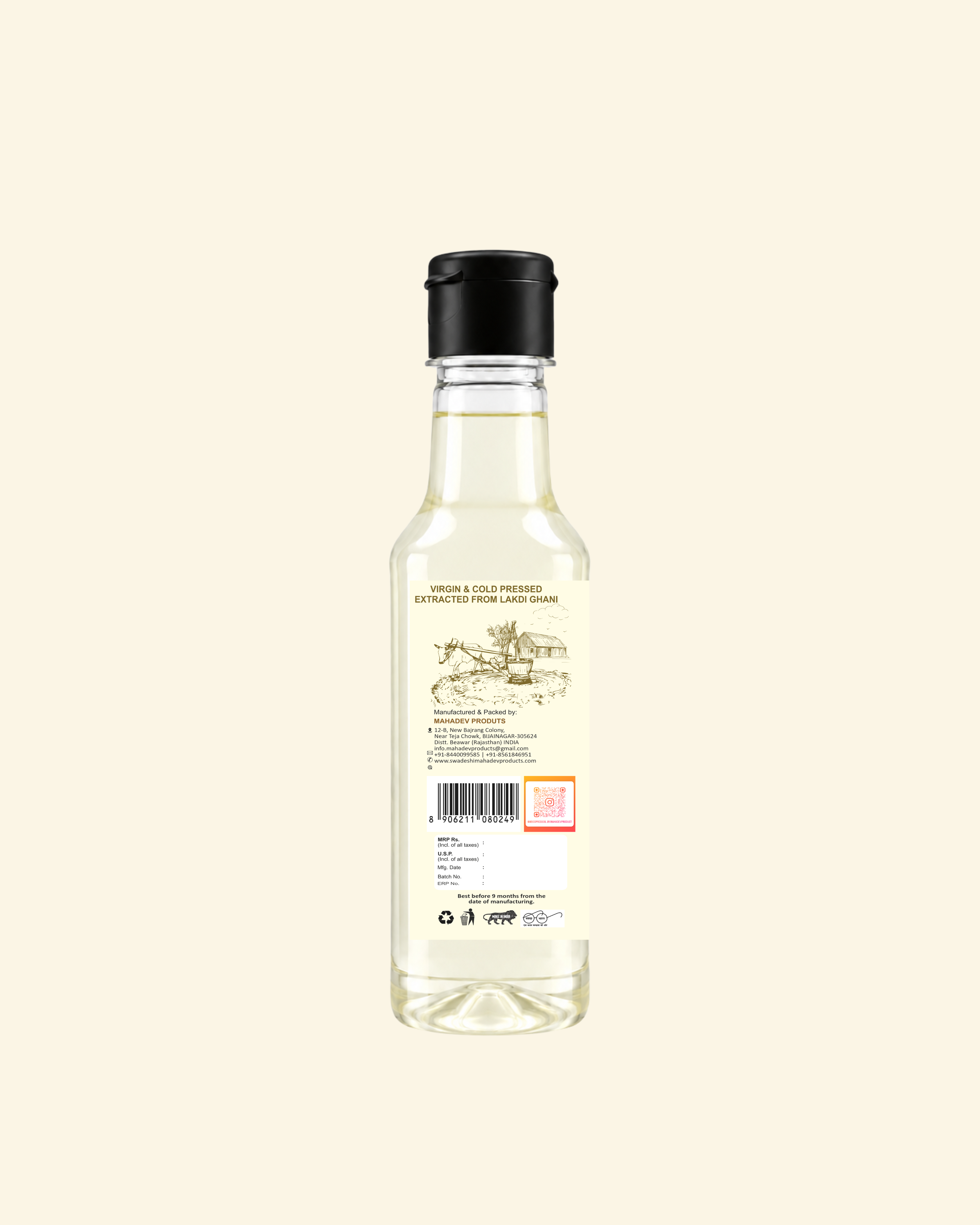 Wood Pressed Coconut Oil 250 ml