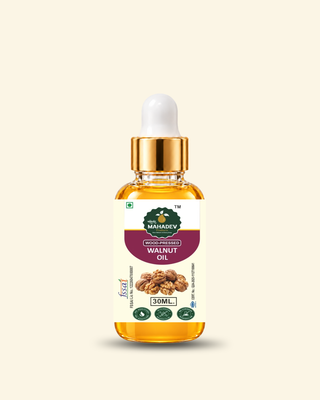 Wood-Pressed Walnut Oil – 30 ml