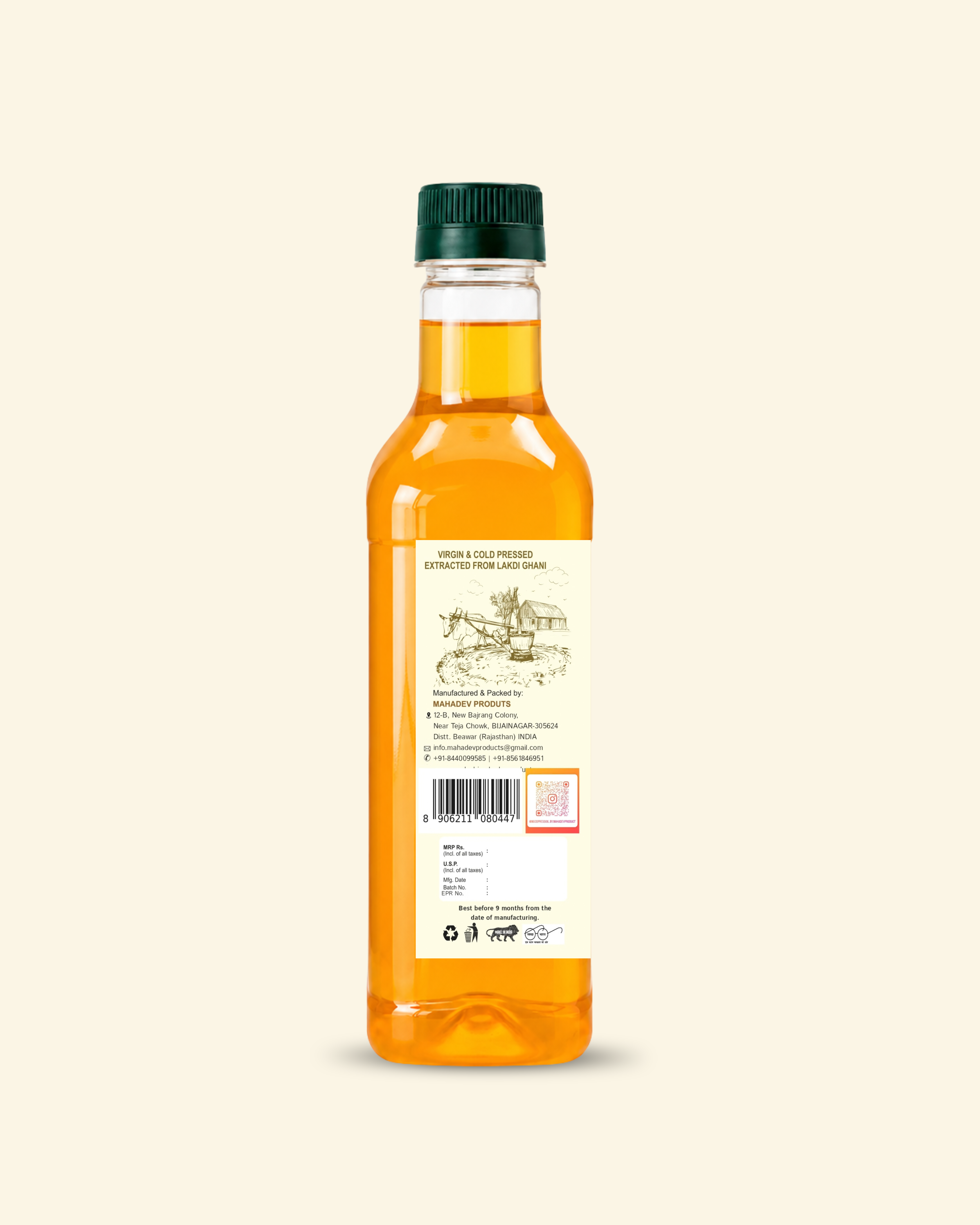 Wood-pressed Flaxseed Oil