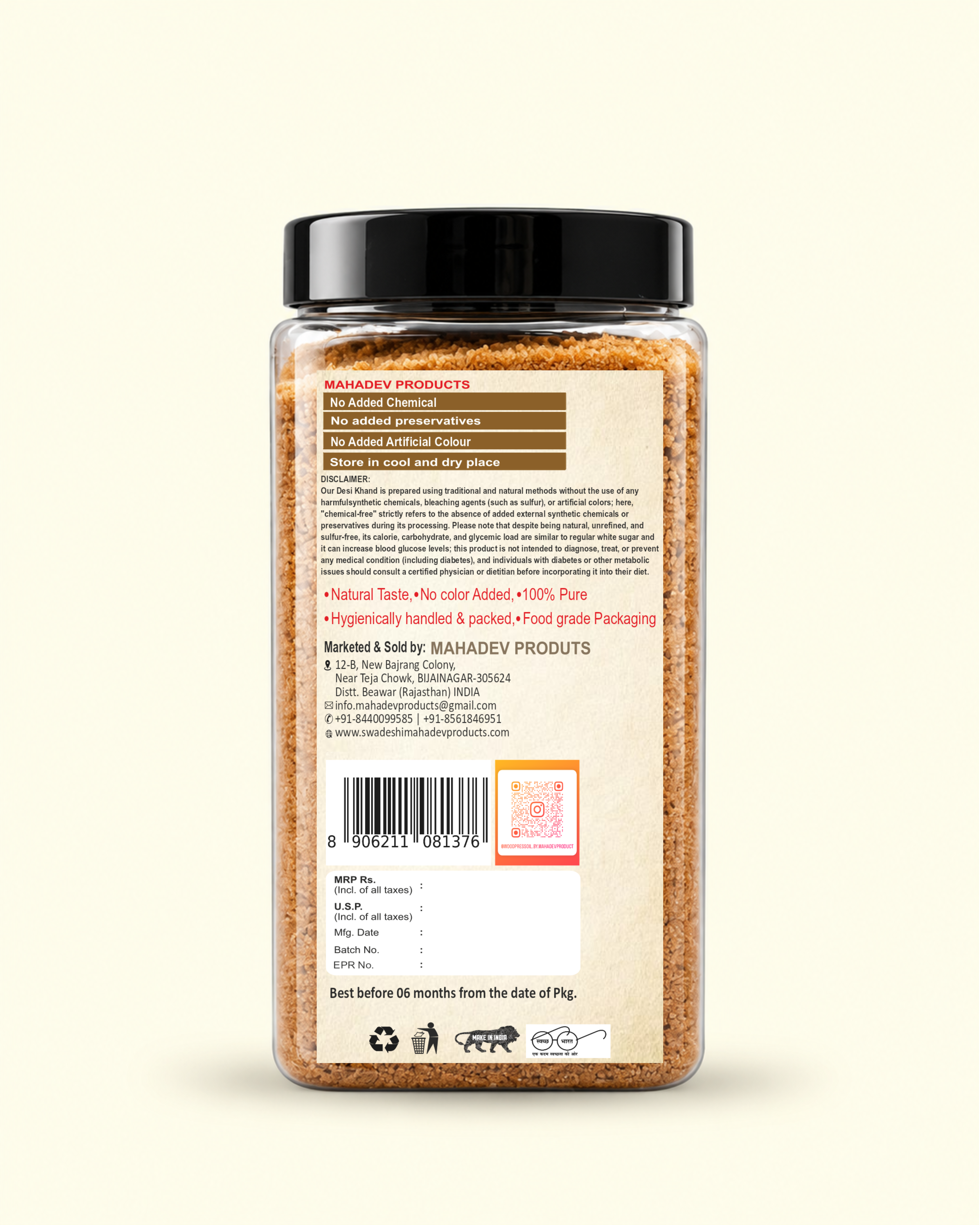 Traditional Desi Khand 800 gm