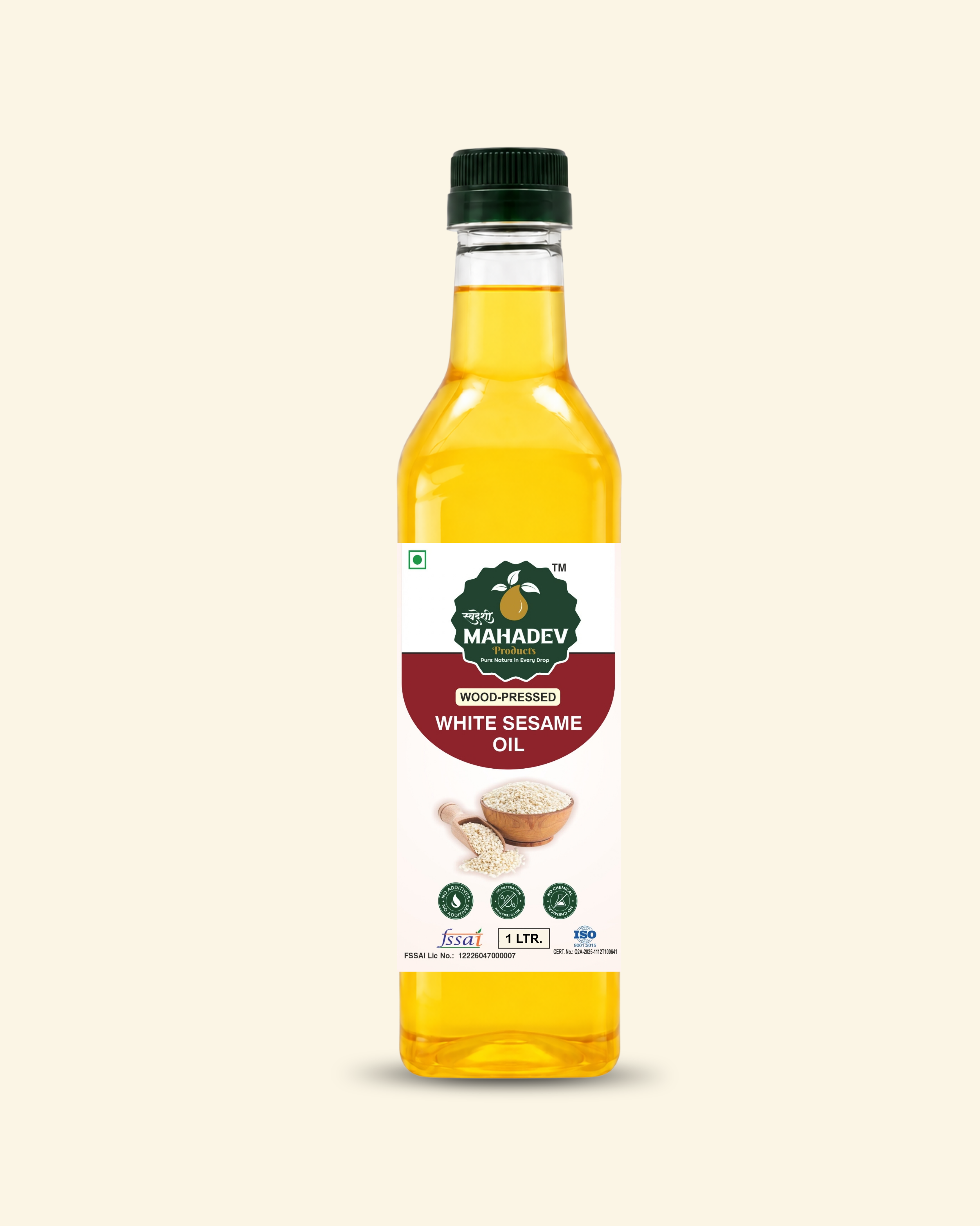 Wood Pressed White sesame Oil