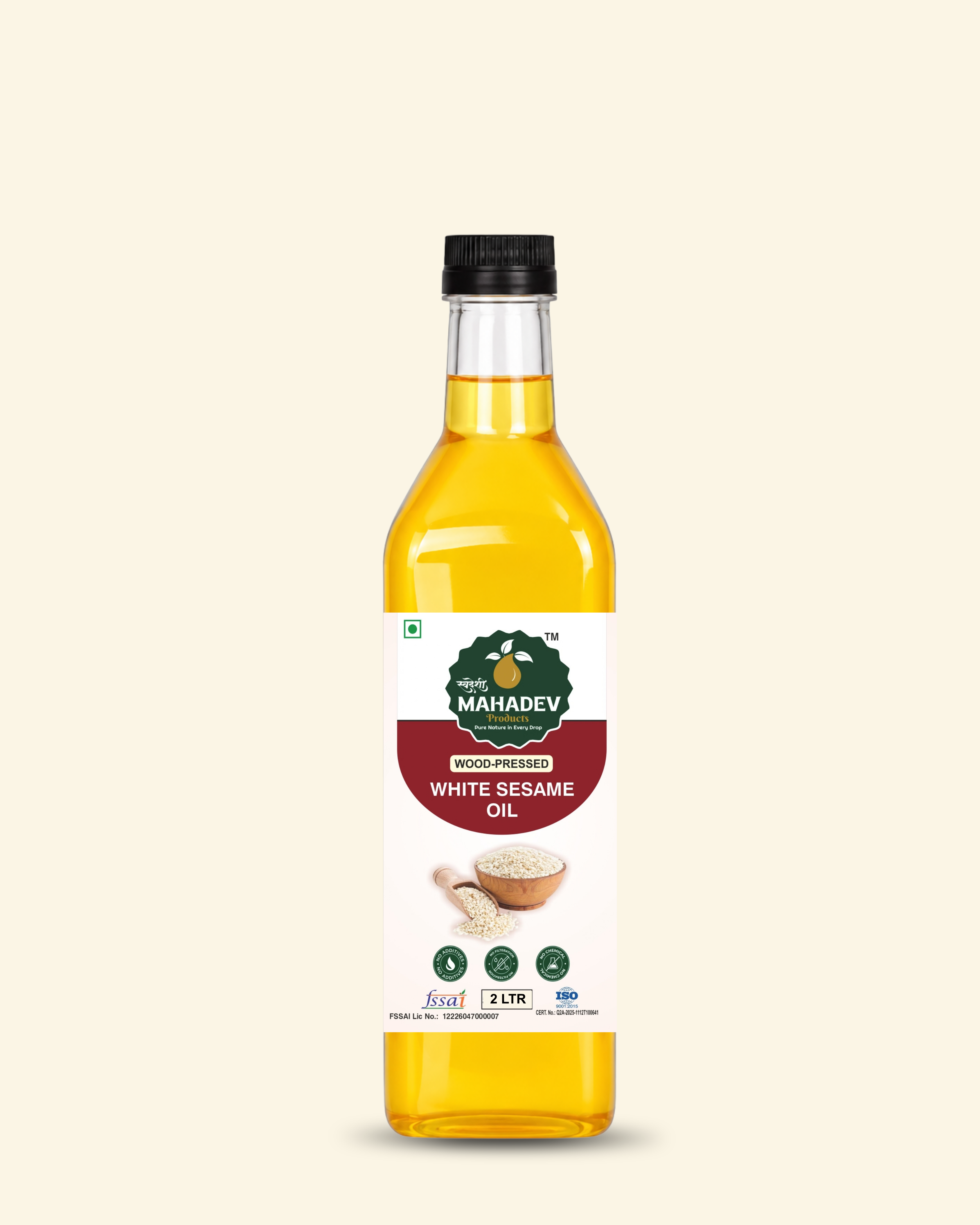 Wood Pressed White Sesame Oil