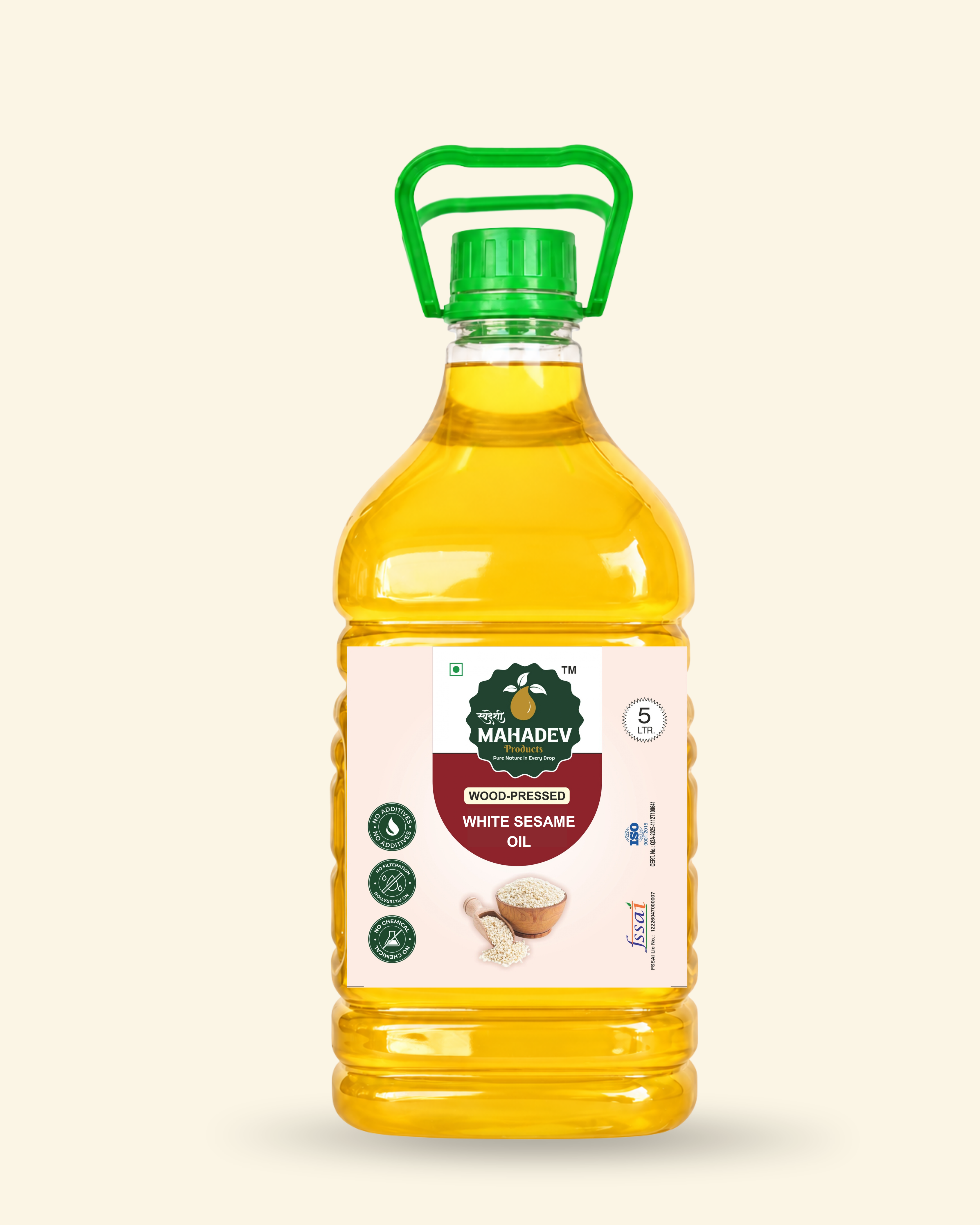 Wood Pressed White Sesame Oil 5L